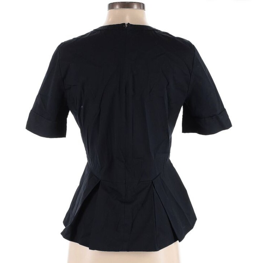 Veronica Beard Jeans Black Puff Sleeve Cotton Top sz 4 - Picture 4 of 4